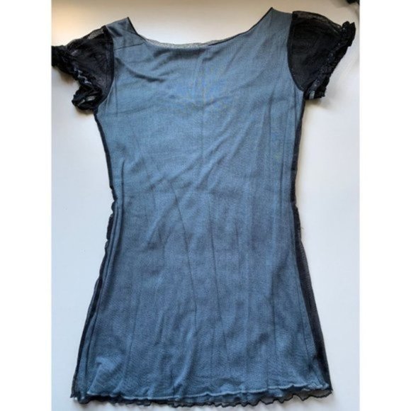 Blue/Black Mesh Top - Picture 2 of 2